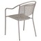 Emma and Oliver Commercial Grade Colorful Metal Patio Arm Chair with Round Back